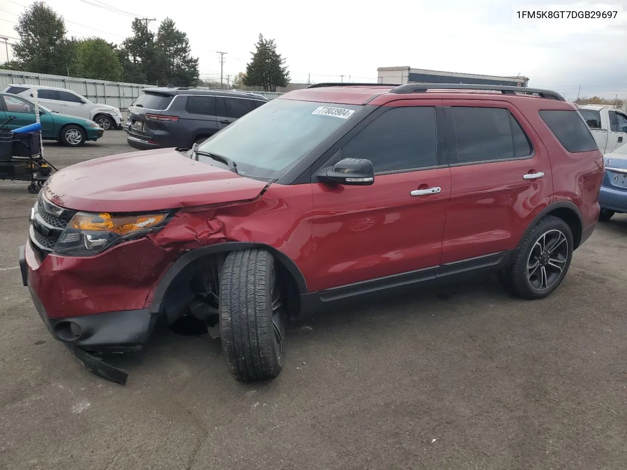 2013 Ford Explorer Sport VIN: 1FM5K8GT7DGB29697 Lot: 77803904