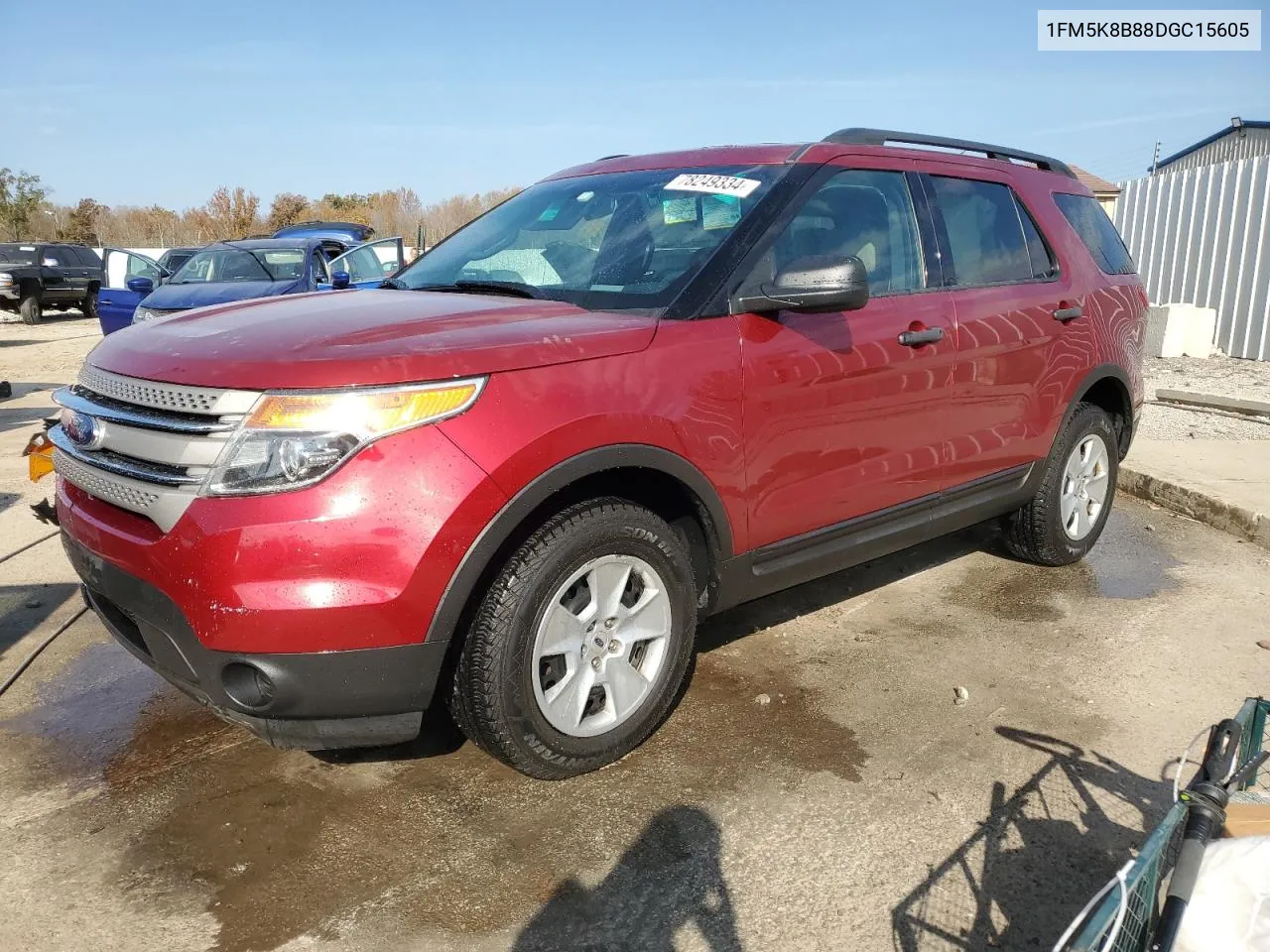 2013 Ford Explorer VIN: 1FM5K8B88DGC15605 Lot: 78249334