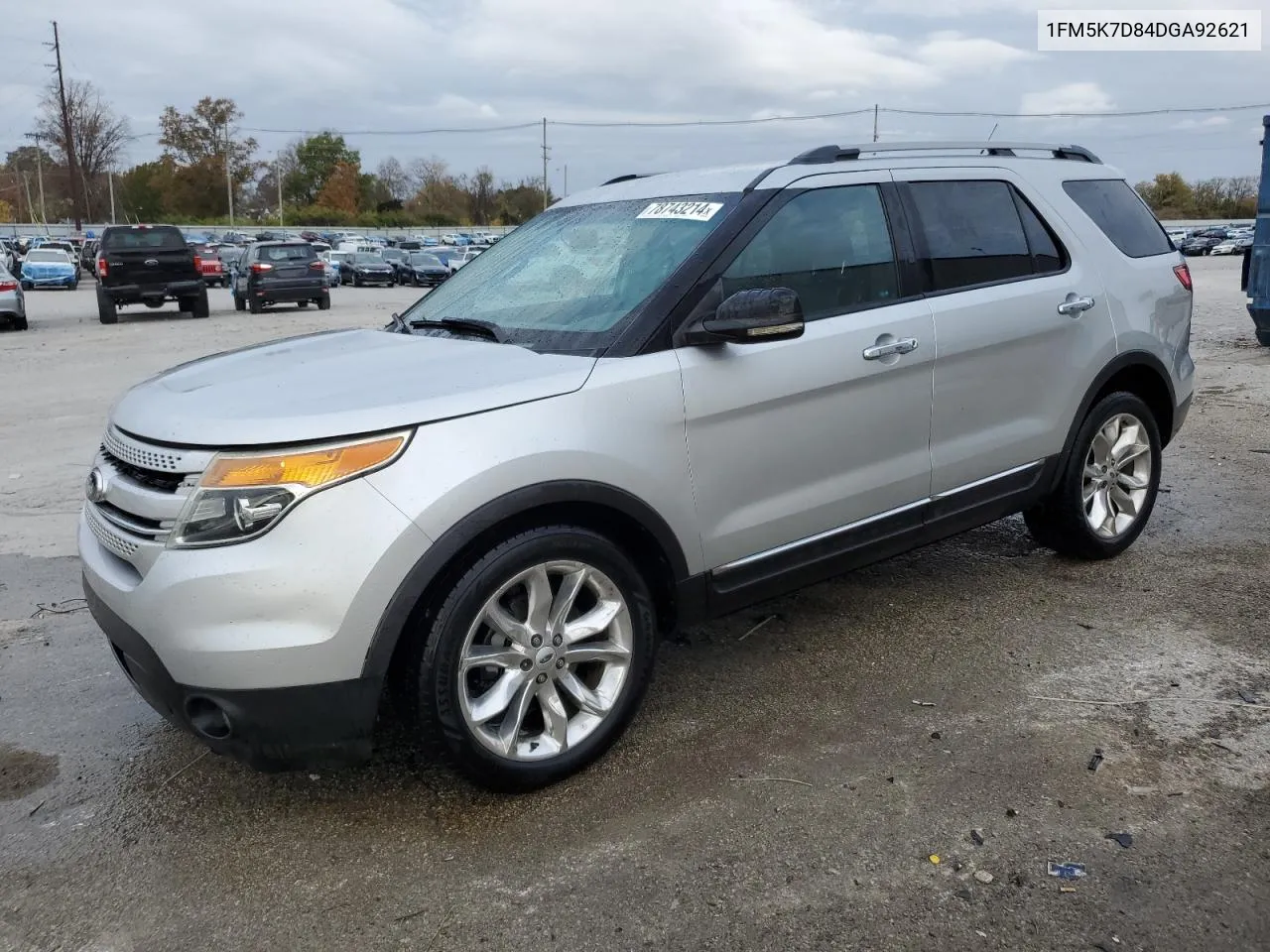 2013 Ford Explorer Xlt VIN: 1FM5K7D84DGA92621 Lot: 78743214