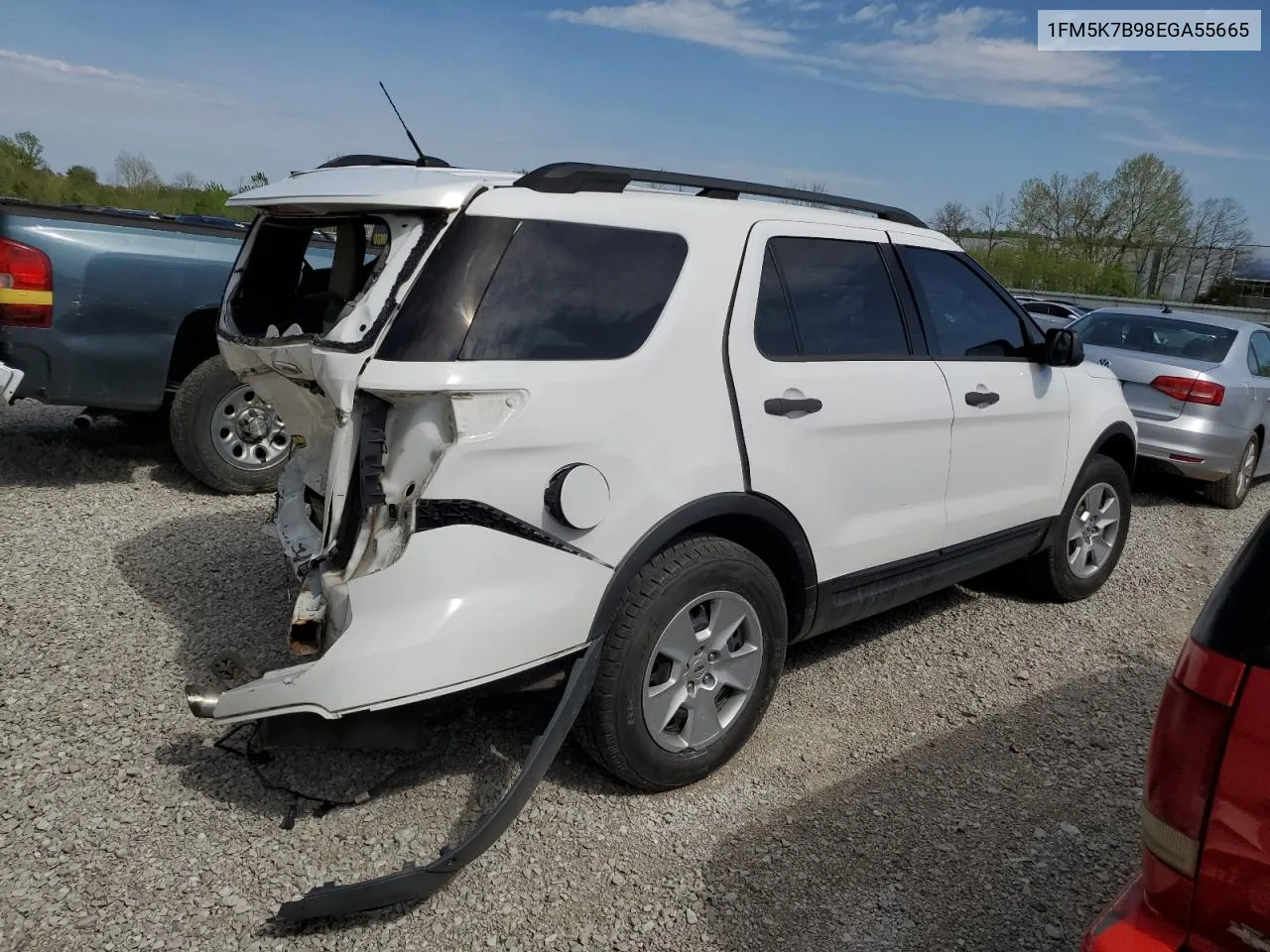 2014 Ford Explorer VIN: 1FM5K7B98EGA55665 Lot: 51171884