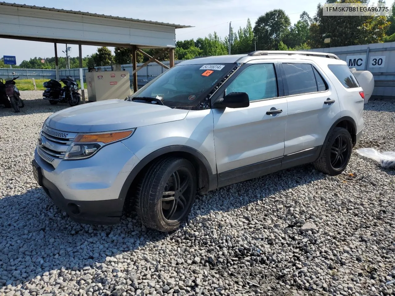 2014 Ford Explorer VIN: 1FM5K7B81EGA96775 Lot: 54755014