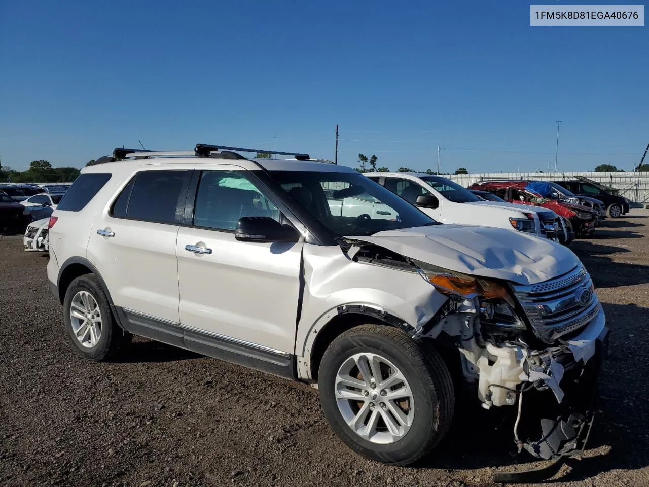 2014 Ford Explorer Xlt VIN: 1FM5K8D81EGA40676 Lot: 55852784