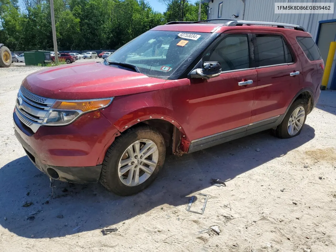 2014 Ford Explorer Xlt VIN: 1FM5K8D86EGB39462 Lot: 60753034