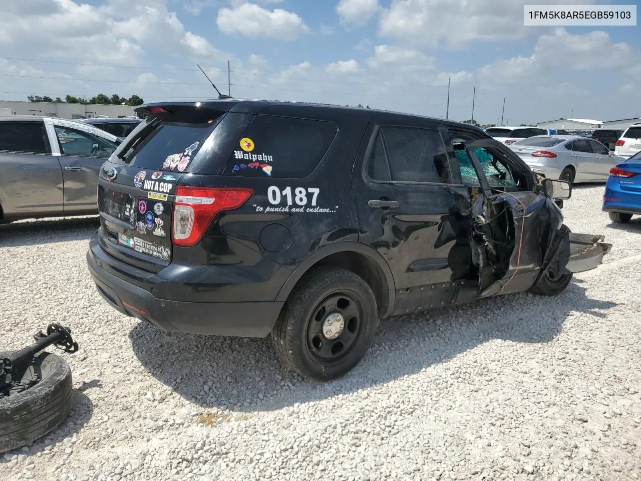 2014 Ford Explorer Police Interceptor VIN: 1FM5K8AR5EGB59103 Lot: 61025894