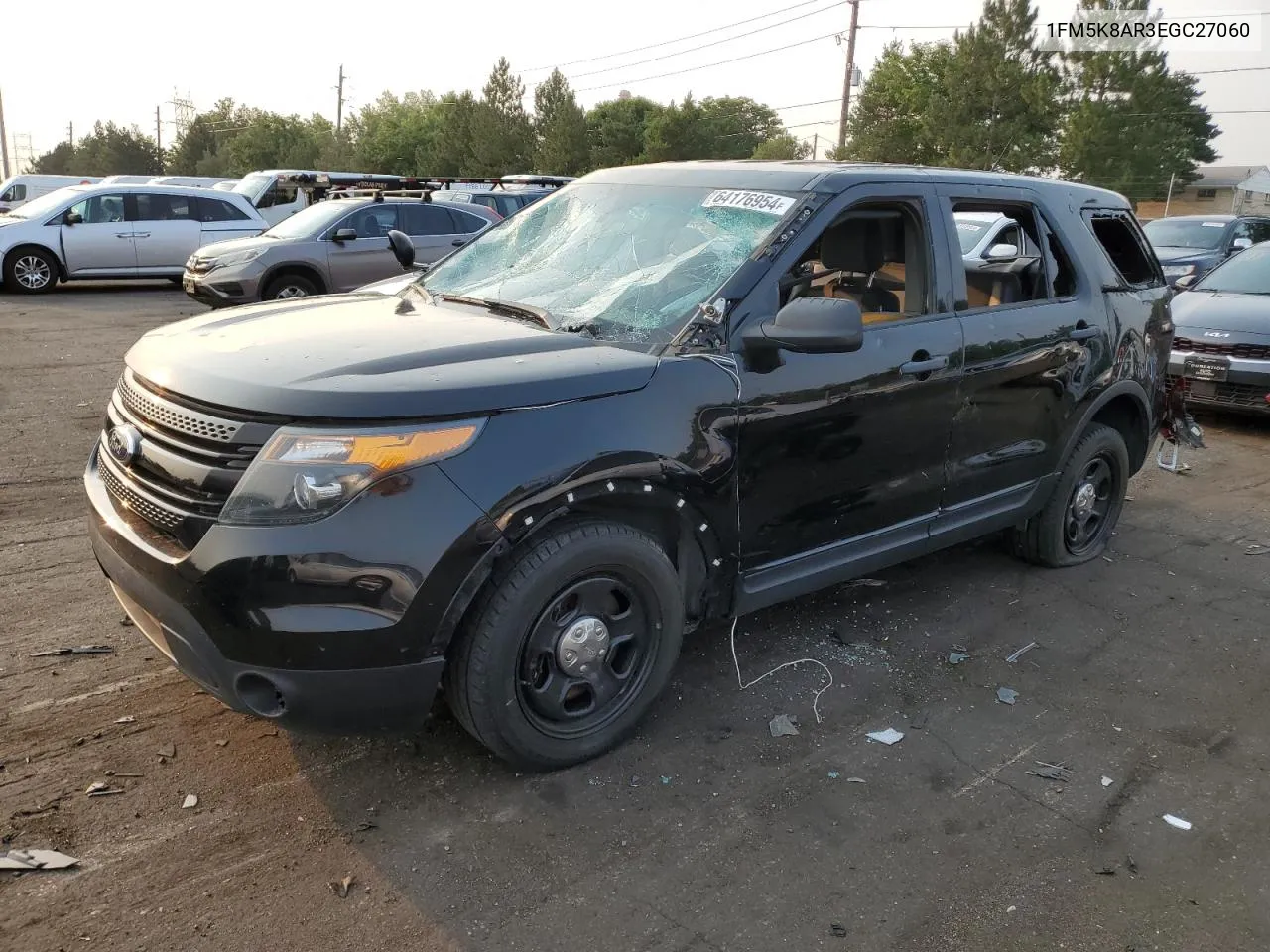 2014 Ford Explorer Police Interceptor VIN: 1FM5K8AR3EGC27060 Lot: 64176954