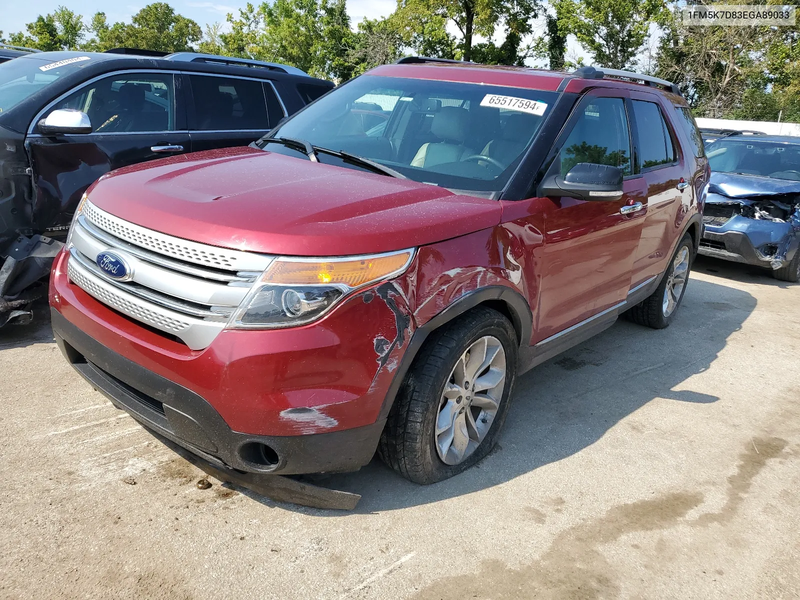 2014 Ford Explorer Xlt VIN: 1FM5K7D83EGA89033 Lot: 65517594