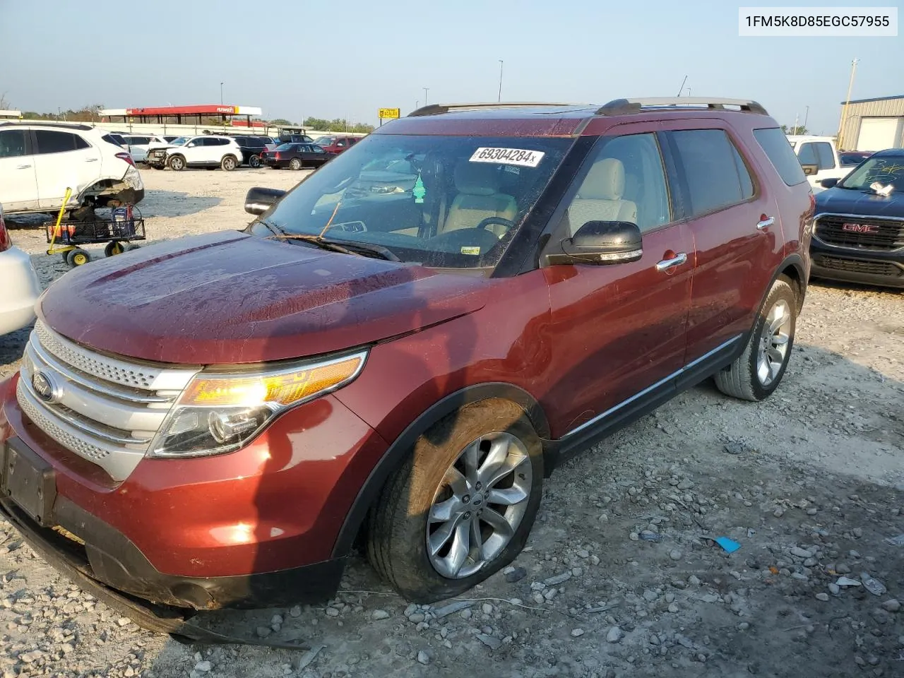 1FM5K8D85EGC57955 2014 Ford Explorer Xlt