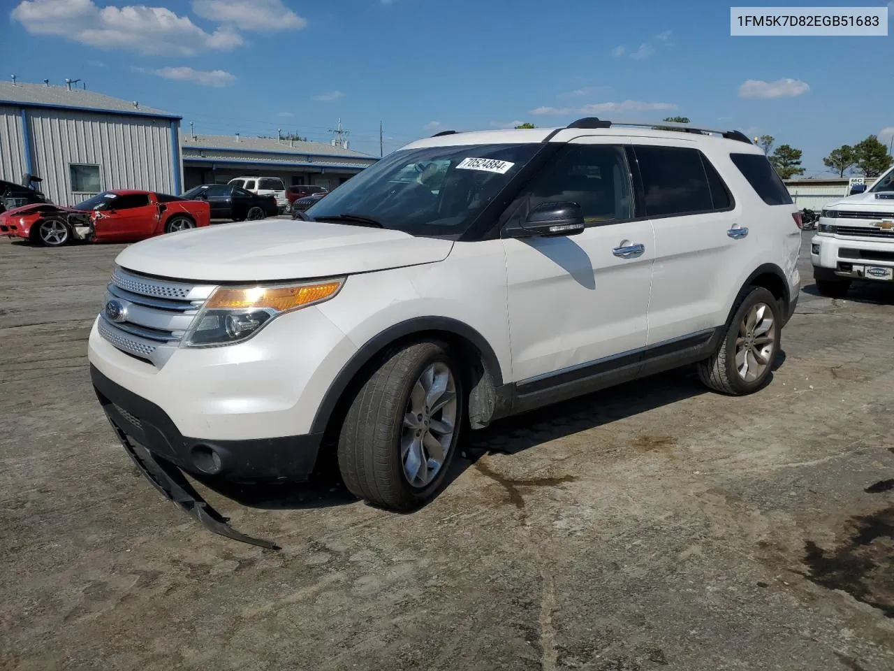 1FM5K7D82EGB51683 2014 Ford Explorer Xlt