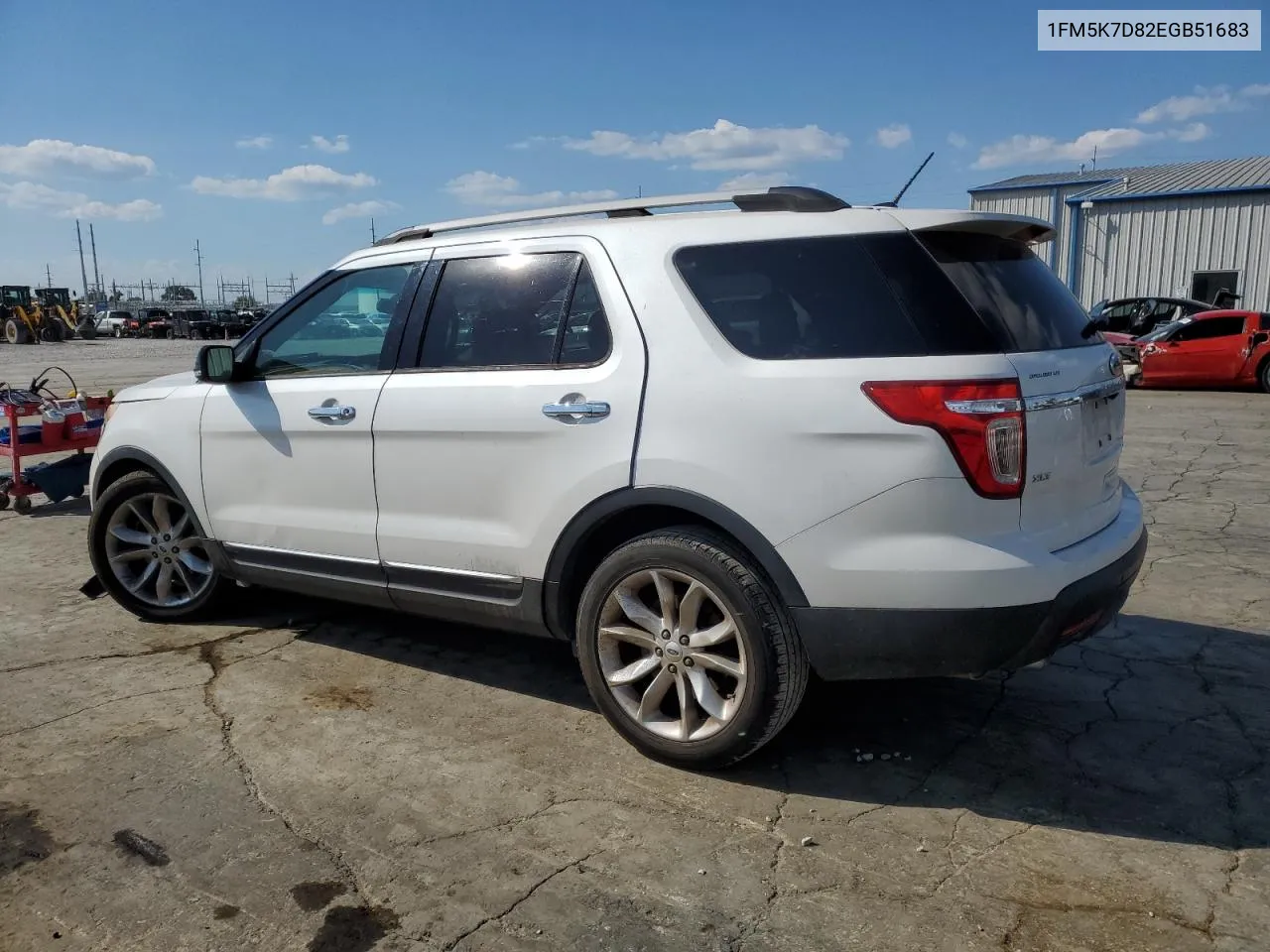 2014 Ford Explorer Xlt VIN: 1FM5K7D82EGB51683 Lot: 70524884