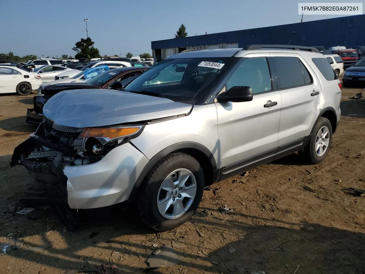 2014 Ford Explorer VIN: 1FM5K7B82EGA87261 Lot: 71053544