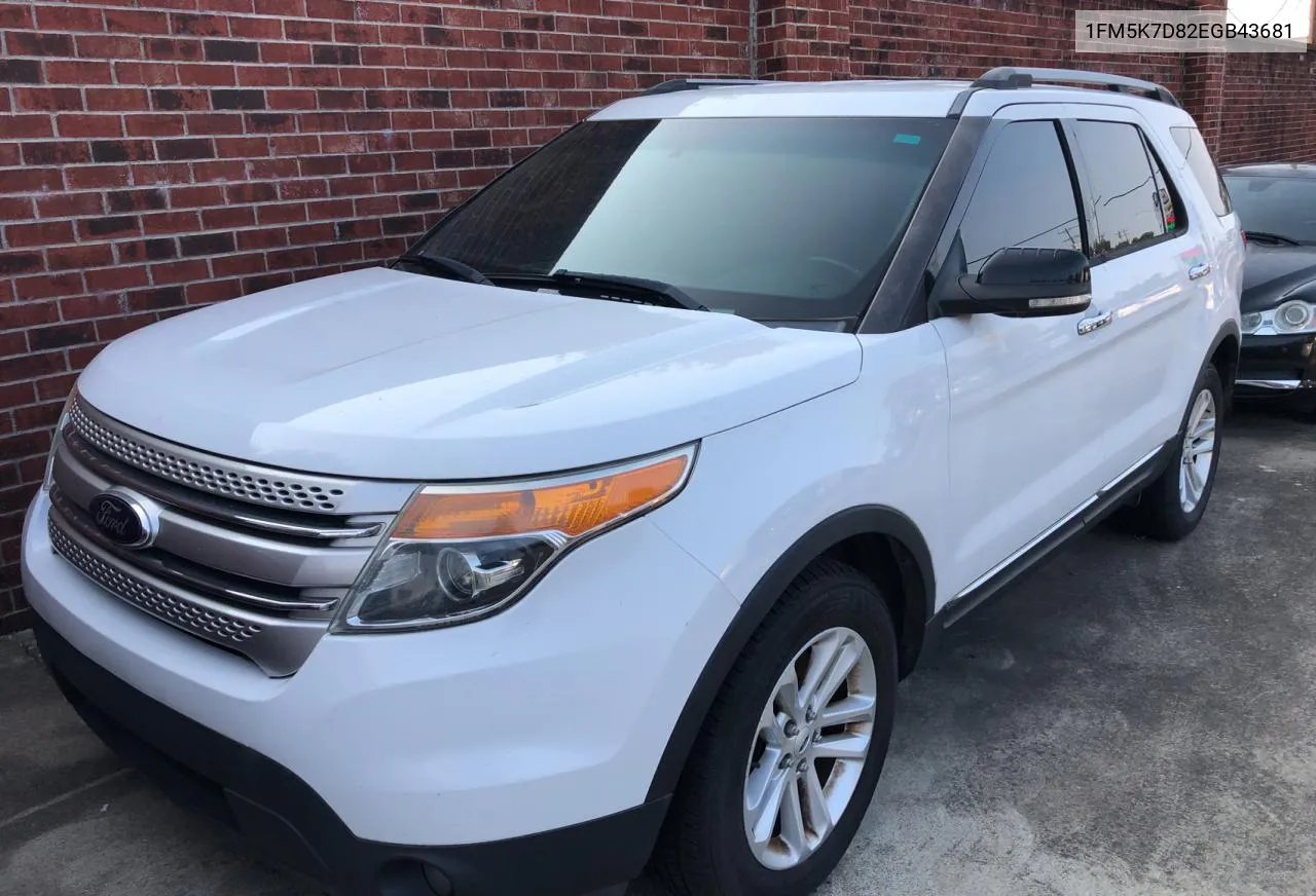 2014 Ford Explorer Xlt VIN: 1FM5K7D82EGB43681 Lot: 71121234