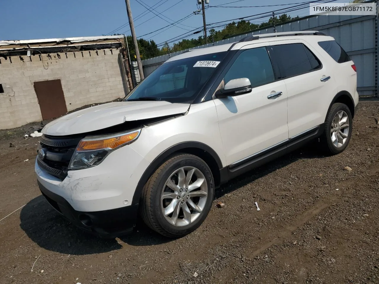 2014 Ford Explorer Limited VIN: 1FM5K8F87EGB71172 Lot: 71373974