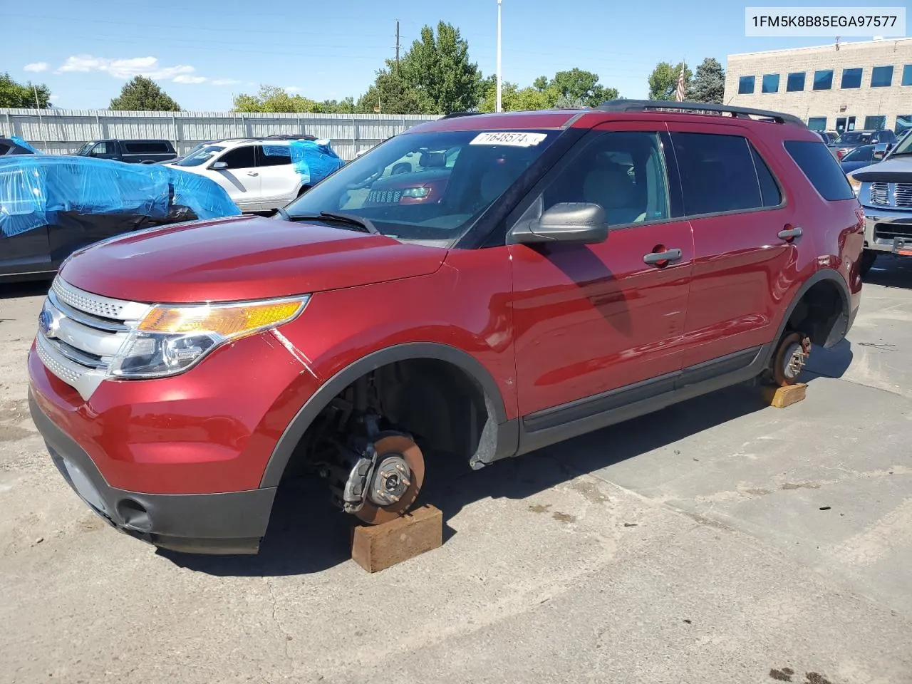 2014 Ford Explorer VIN: 1FM5K8B85EGA97577 Lot: 71648574