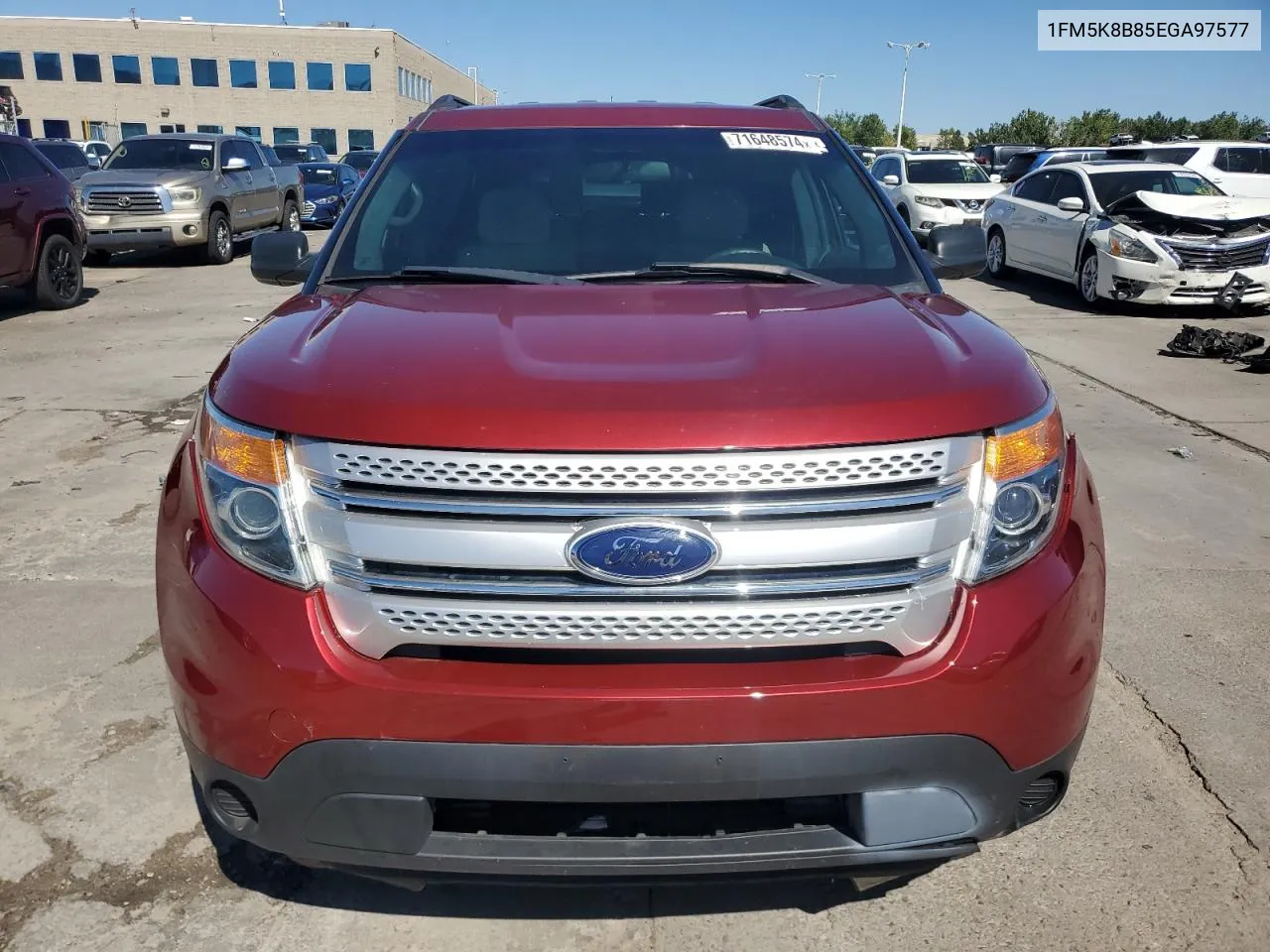 2014 Ford Explorer VIN: 1FM5K8B85EGA97577 Lot: 71648574