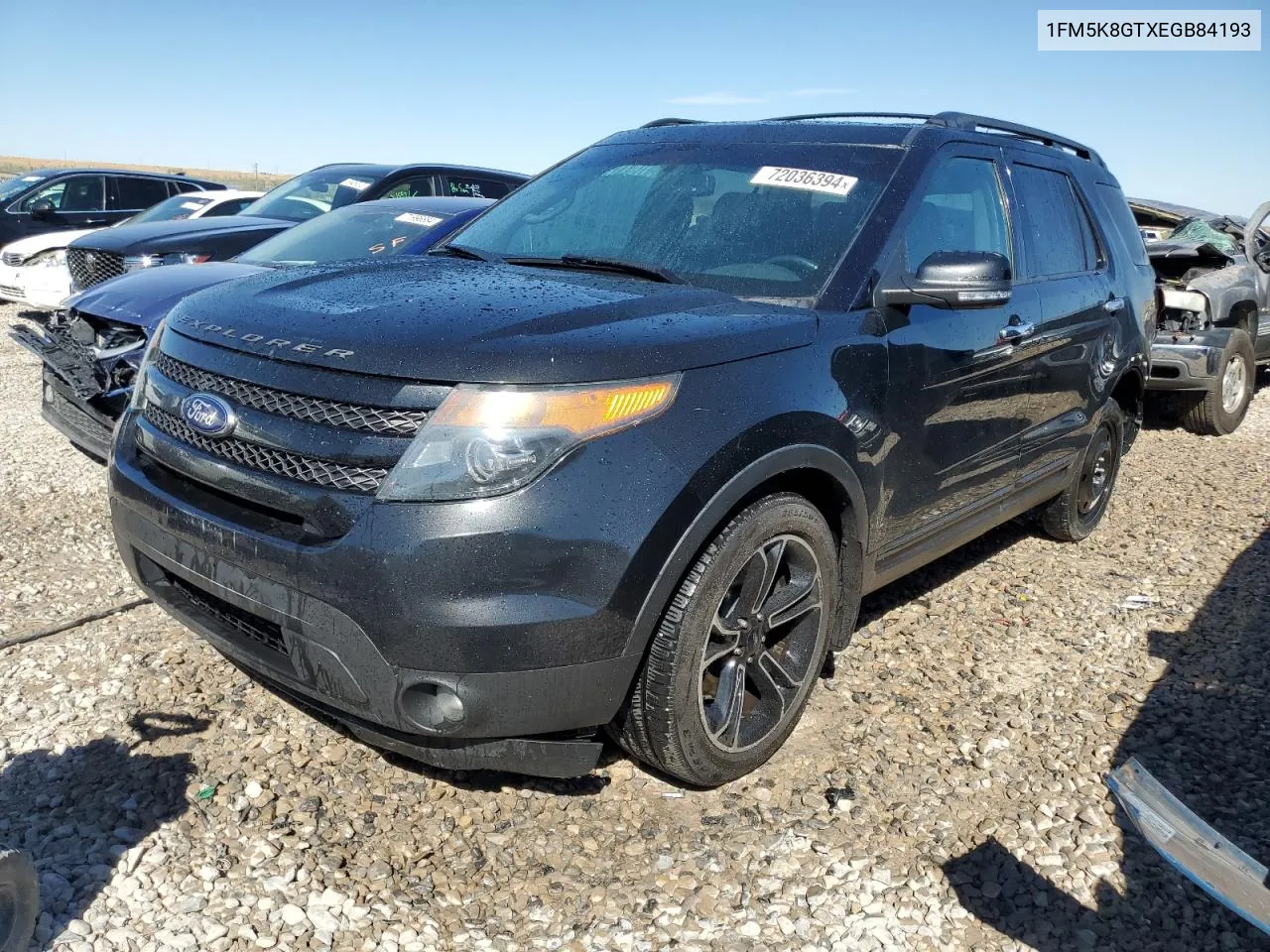 2014 Ford Explorer Sport VIN: 1FM5K8GTXEGB84193 Lot: 72036394