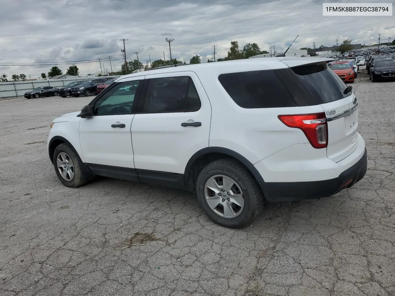 2014 Ford Explorer VIN: 1FM5K8B87EGC38794 Lot: 73786344