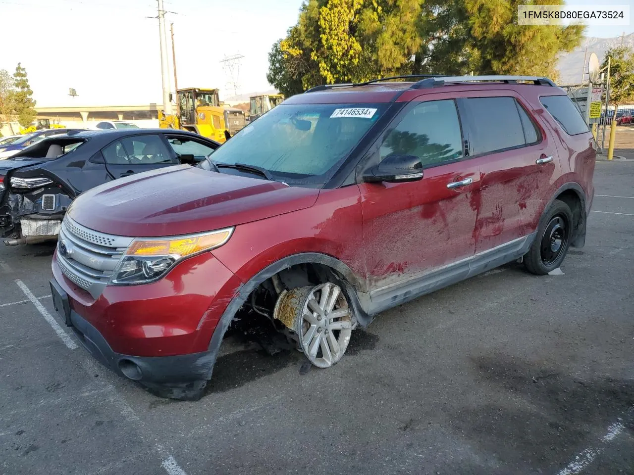 2014 Ford Explorer Xlt VIN: 1FM5K8D80EGA73524 Lot: 74146534