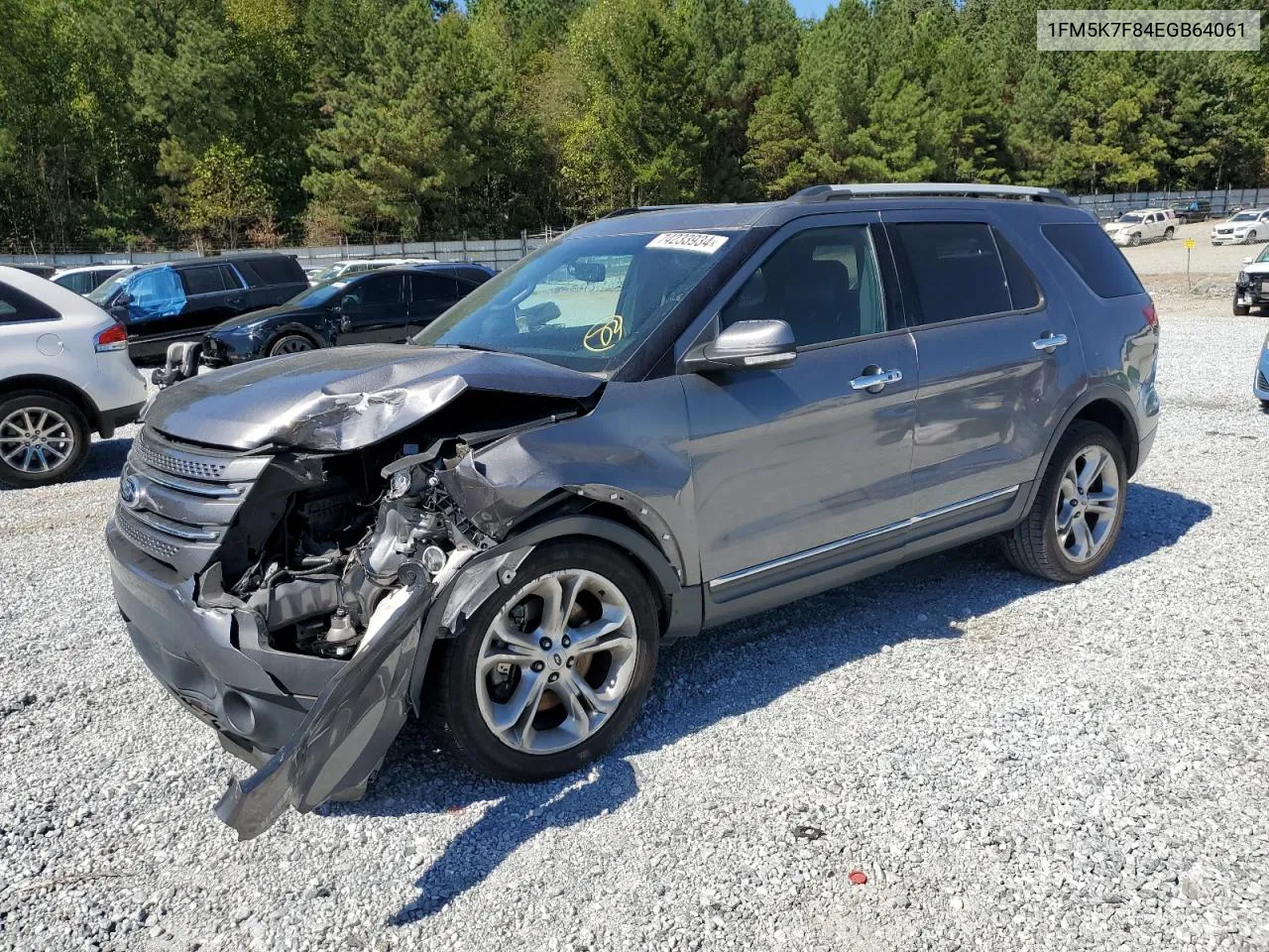 2014 Ford Explorer Limited VIN: 1FM5K7F84EGB64061 Lot: 74233934