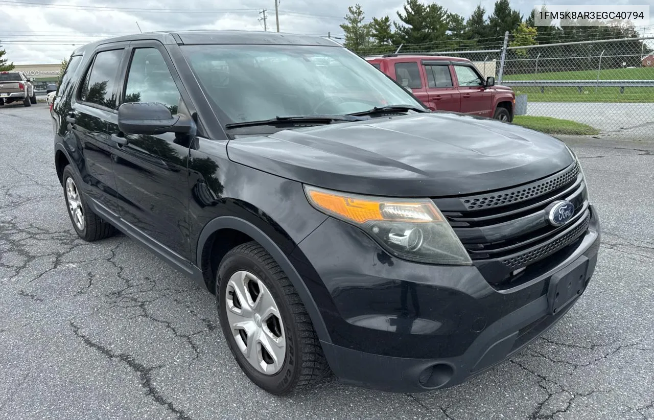 2014 Ford Explorer Police Interceptor VIN: 1FM5K8AR3EGC40794 Lot: 74284584