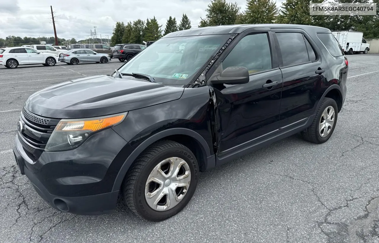 2014 Ford Explorer Police Interceptor VIN: 1FM5K8AR3EGC40794 Lot: 74284584