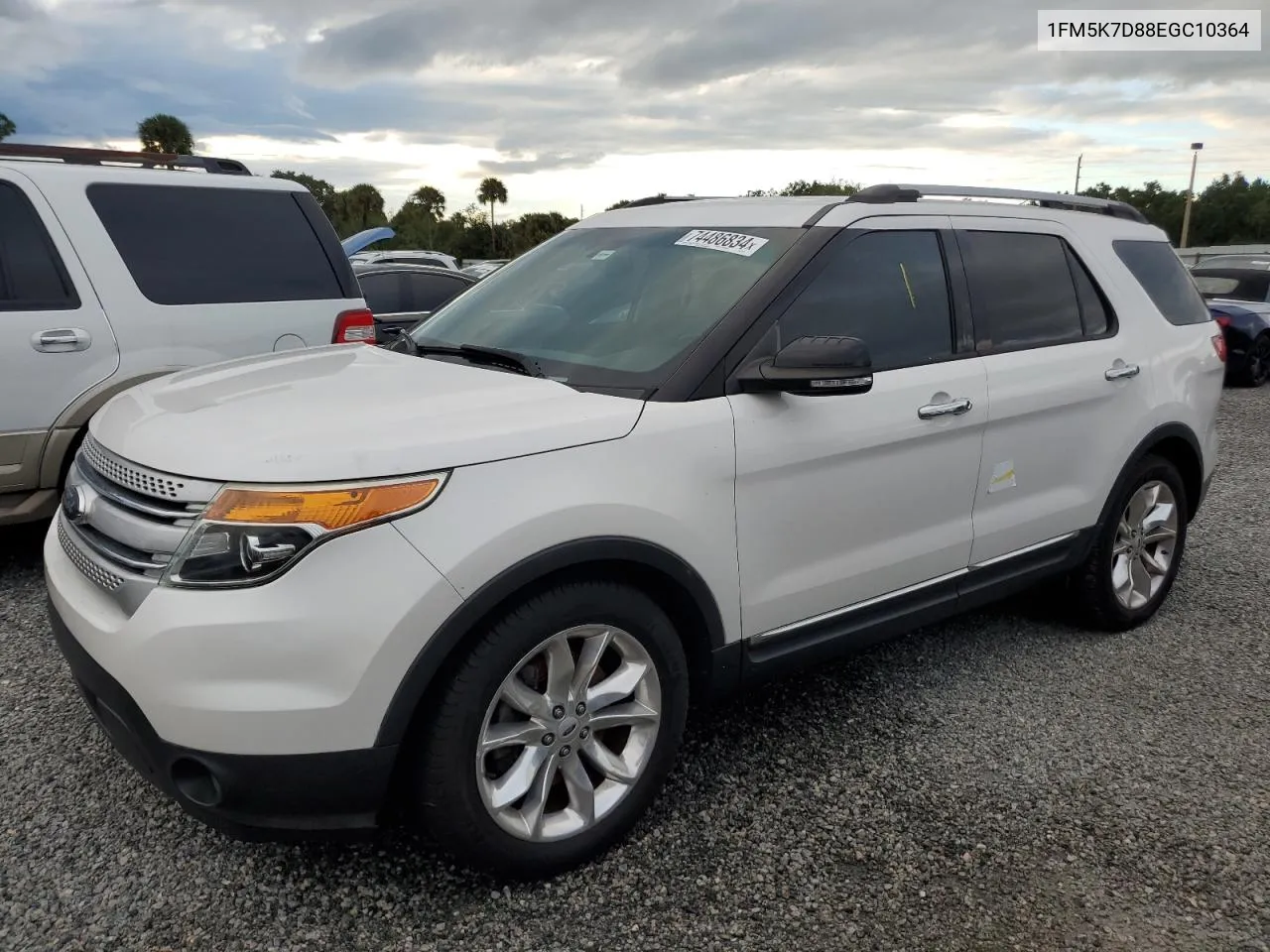 2014 Ford Explorer Xlt VIN: 1FM5K7D88EGC10364 Lot: 74486834