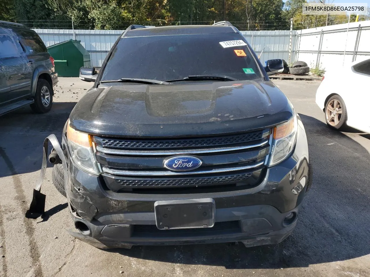 2014 Ford Explorer Xlt VIN: 1FM5K8D86EGA25798 Lot: 74757294