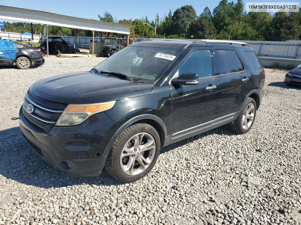 2014 Ford Explorer Limited VIN: 1FM5K7F8XEGA31272 Lot: 74770424