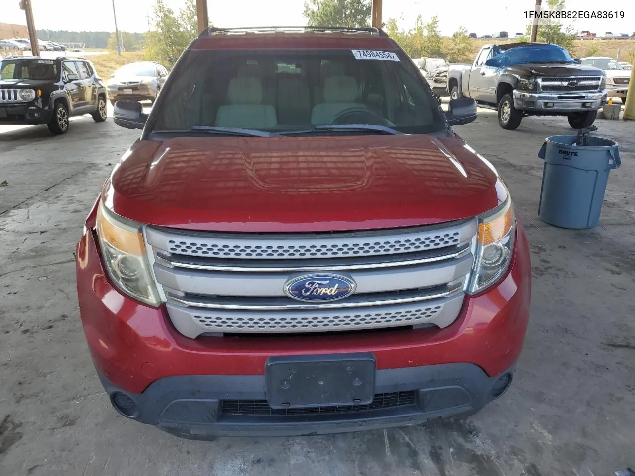 2014 Ford Explorer VIN: 1FM5K8B82EGA83619 Lot: 74984554