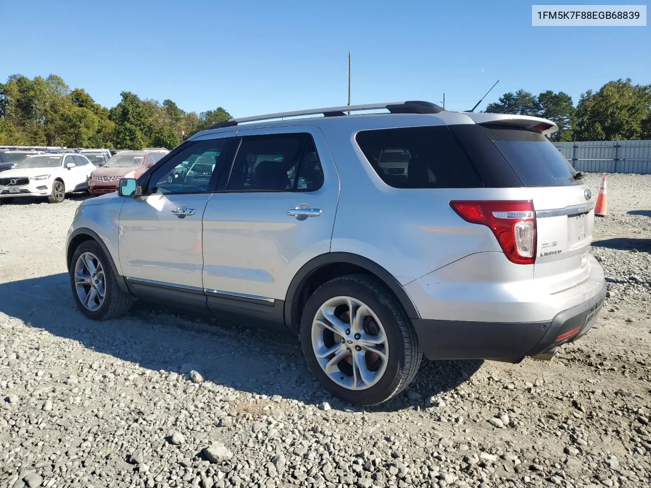 2014 Ford Explorer Limited VIN: 1FM5K7F88EGB68839 Lot: 75042984