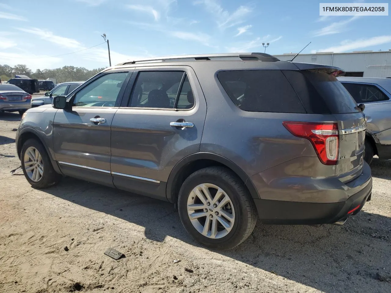 2014 Ford Explorer Xlt VIN: 1FM5K8D87EGA42058 Lot: 75281864