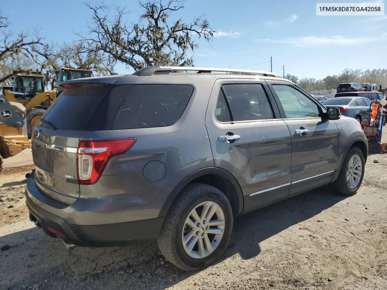 2014 Ford Explorer Xlt VIN: 1FM5K8D87EGA42058 Lot: 75281864