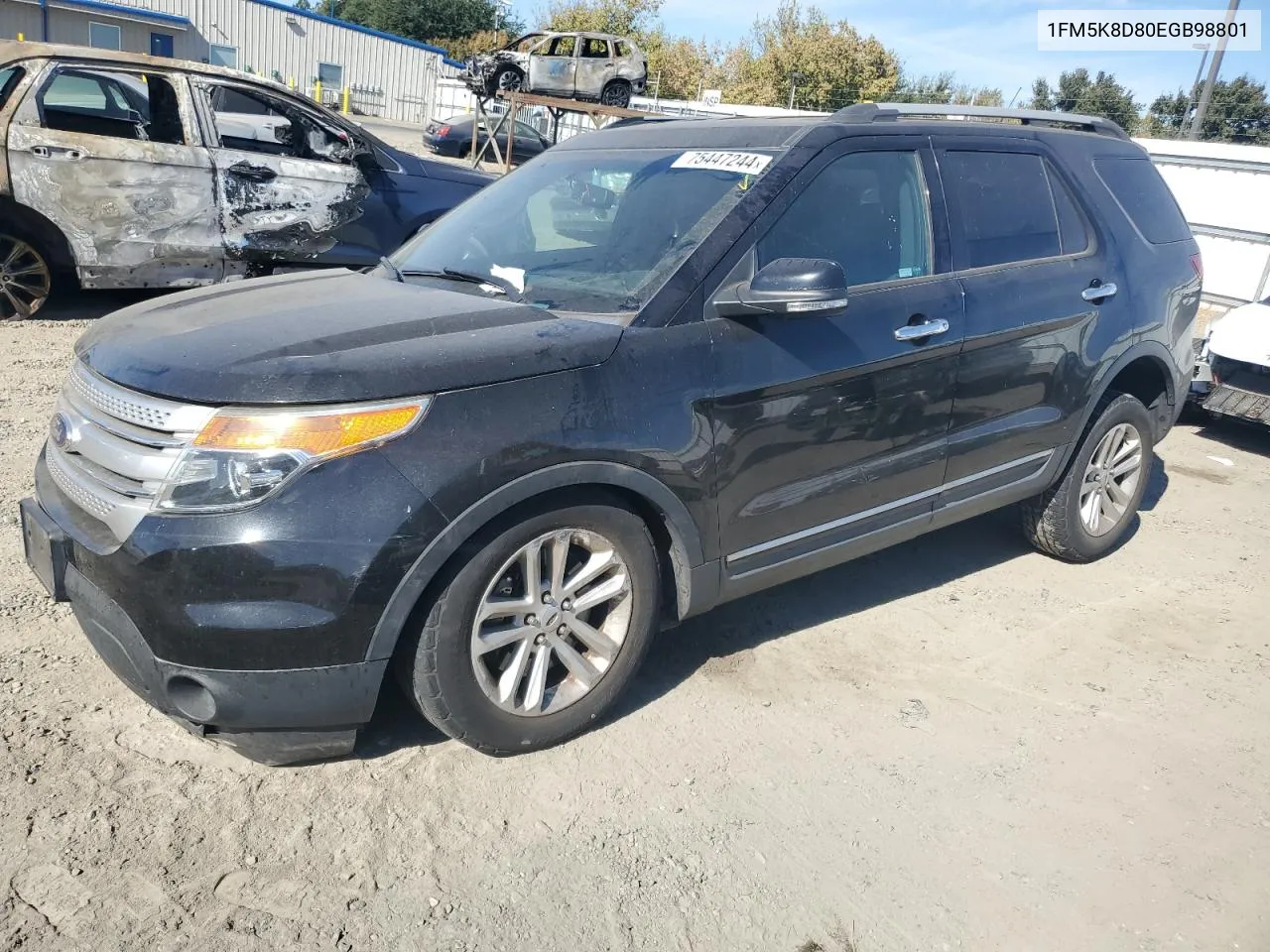 2014 Ford Explorer Xlt VIN: 1FM5K8D80EGB98801 Lot: 75447244