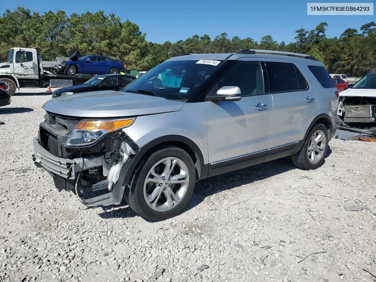 2014 Ford Explorer Limited VIN: 1FM5K7F83EGB64293 Lot: 75458734