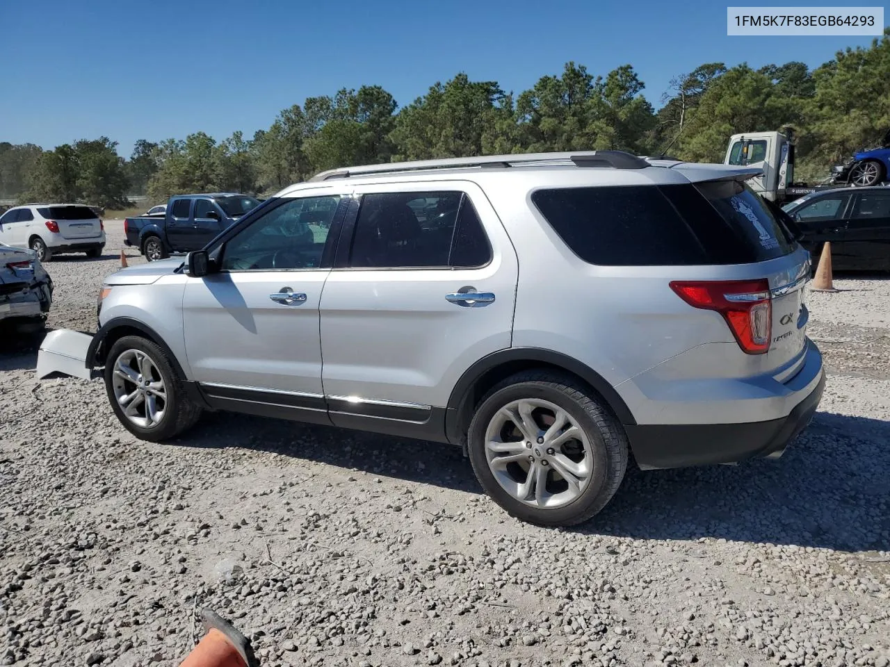 2014 Ford Explorer Limited VIN: 1FM5K7F83EGB64293 Lot: 75458734