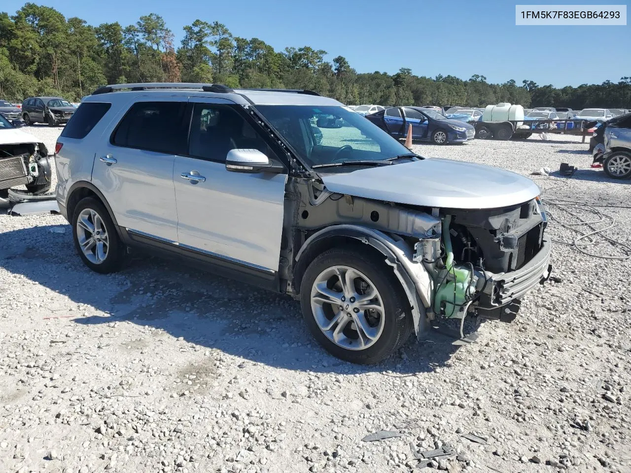 2014 Ford Explorer Limited VIN: 1FM5K7F83EGB64293 Lot: 75458734