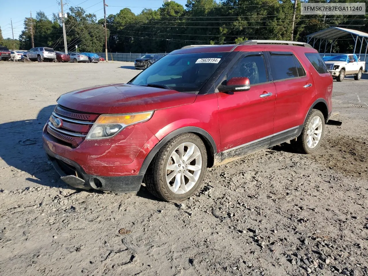 2014 Ford Explorer Limited VIN: 1FM5K7F87EGA11240 Lot: 75628194