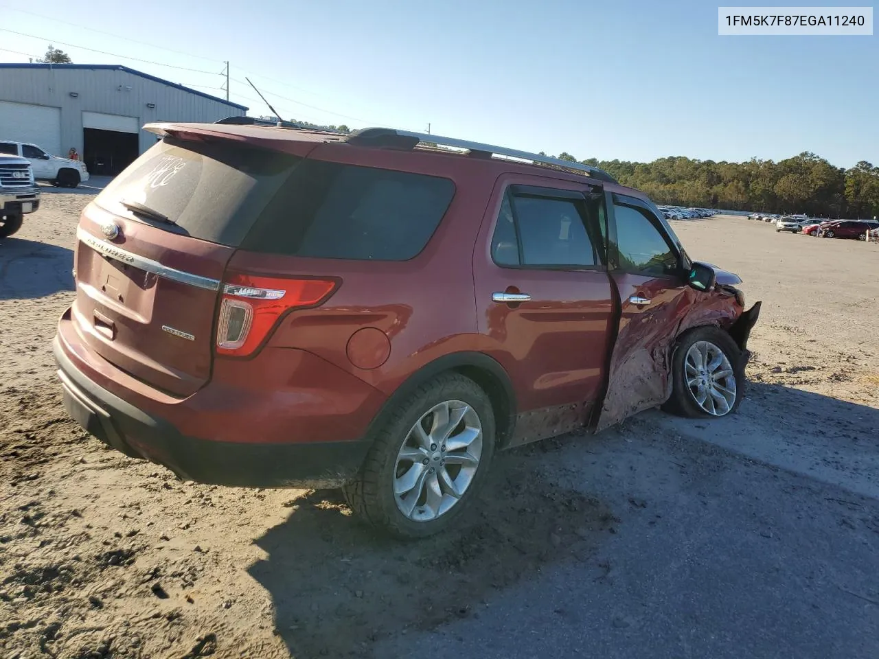 2014 Ford Explorer Limited VIN: 1FM5K7F87EGA11240 Lot: 75628194