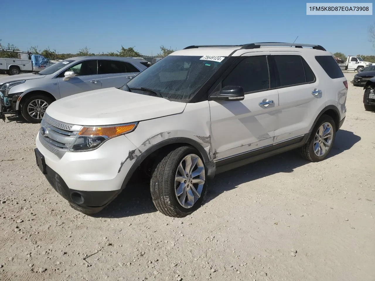 2014 Ford Explorer Xlt VIN: 1FM5K8D87EGA73908 Lot: 75649124