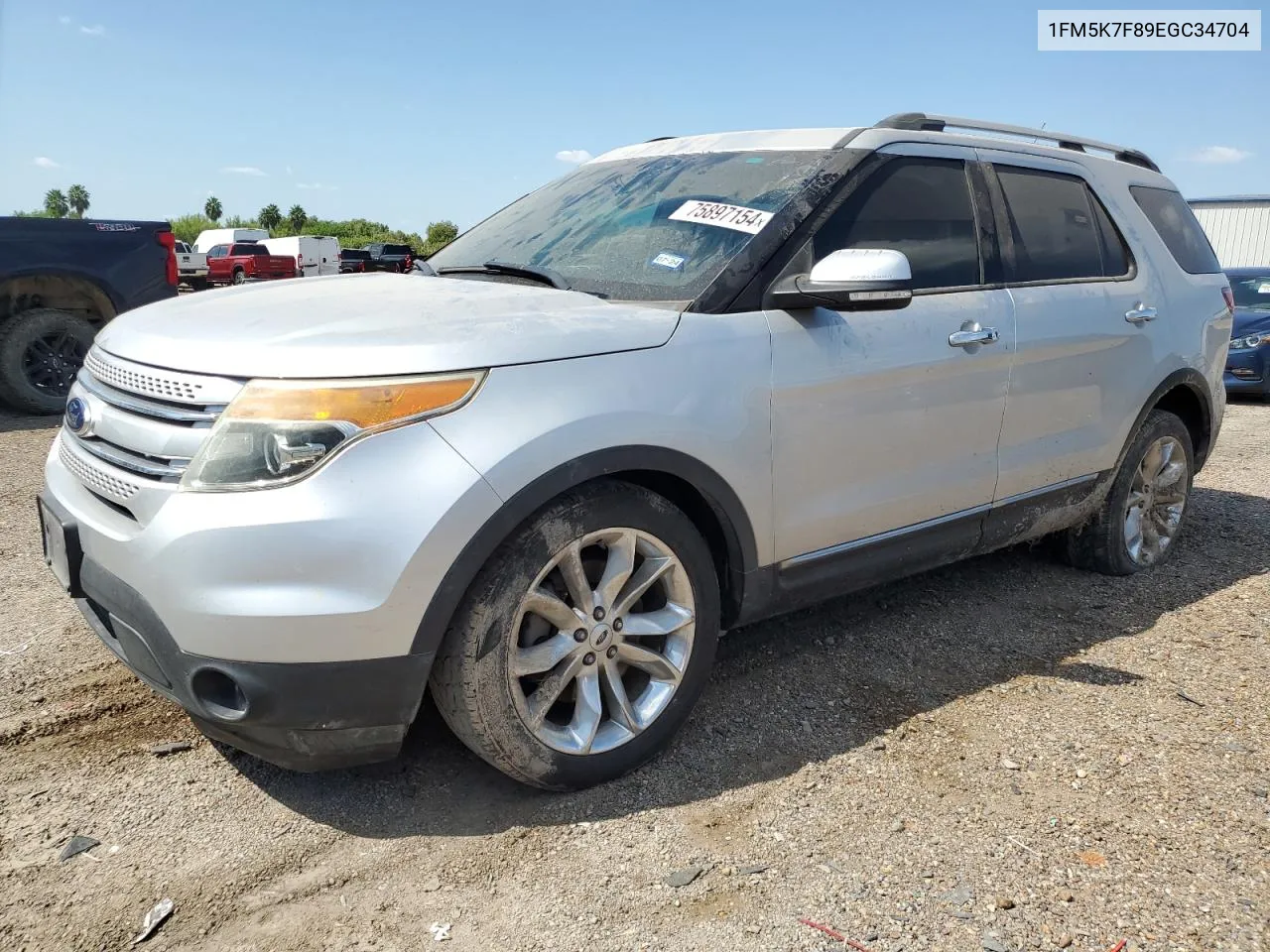 2014 Ford Explorer Limited VIN: 1FM5K7F89EGC34704 Lot: 75897154