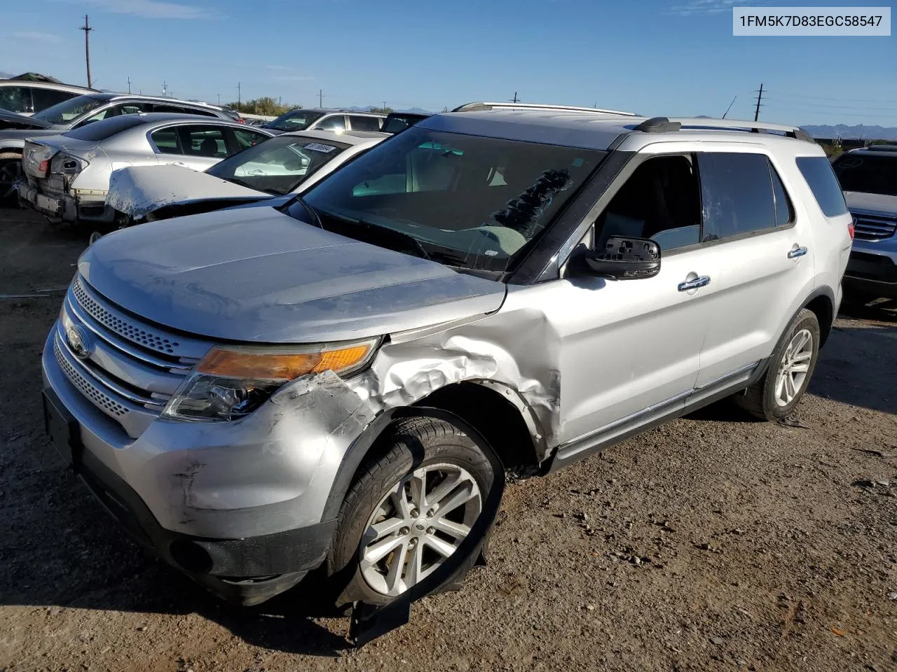 2014 Ford Explorer Xlt VIN: 1FM5K7D83EGC58547 Lot: 78548804