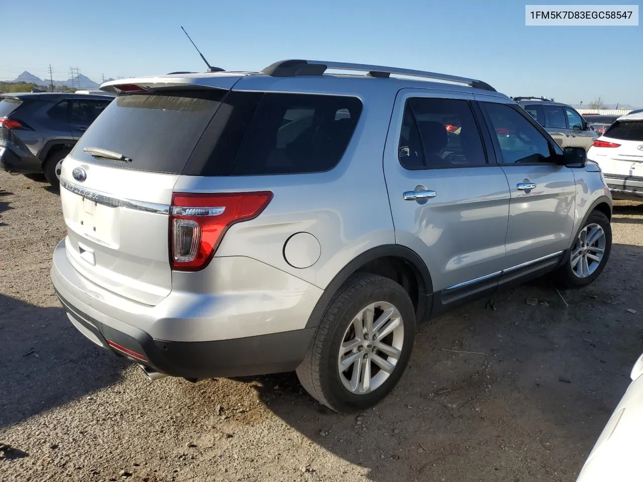 2014 Ford Explorer Xlt VIN: 1FM5K7D83EGC58547 Lot: 78548804