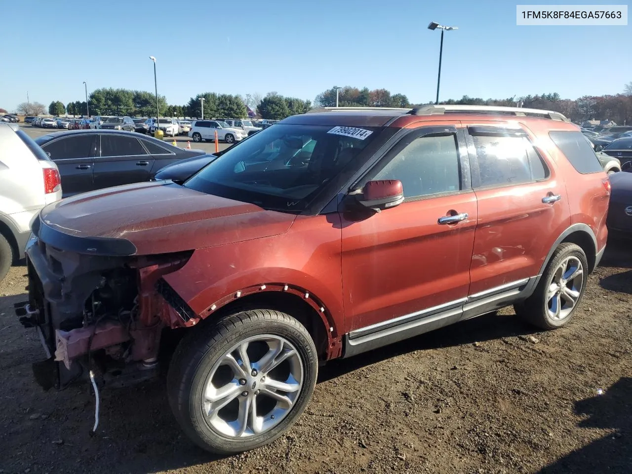 2014 Ford Explorer Limited VIN: 1FM5K8F84EGA57663 Lot: 79902014