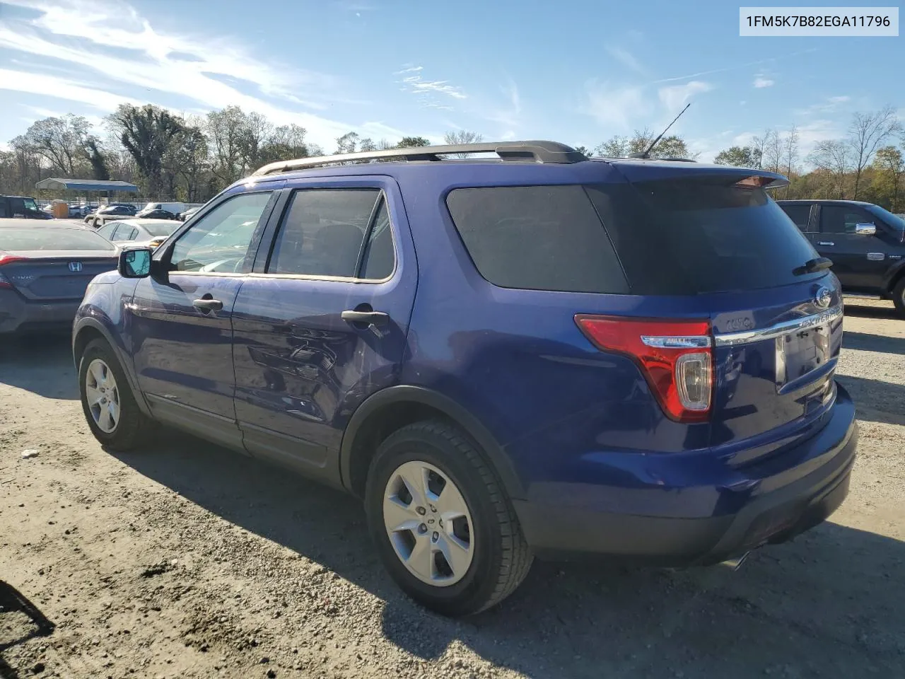 2014 Ford Explorer VIN: 1FM5K7B82EGA11796 Lot: 80001464