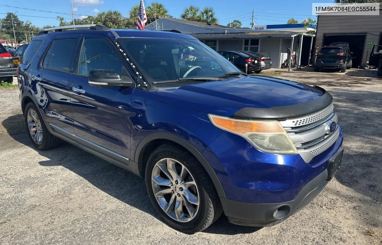 2014 Ford Explorer Xlt VIN: 1FM5K7D84EGC55544 Lot: 80692164