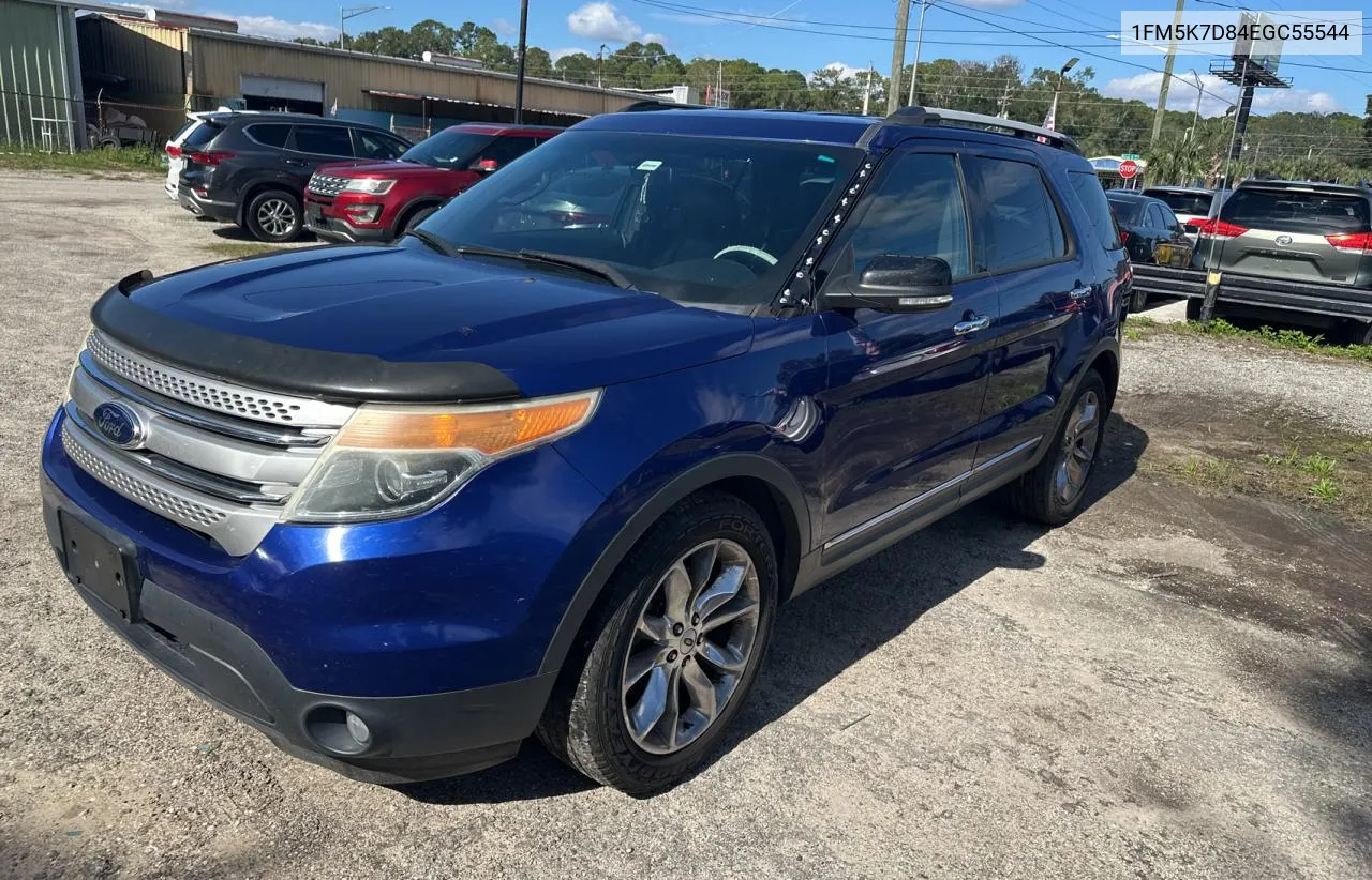 2014 Ford Explorer Xlt VIN: 1FM5K7D84EGC55544 Lot: 80692164