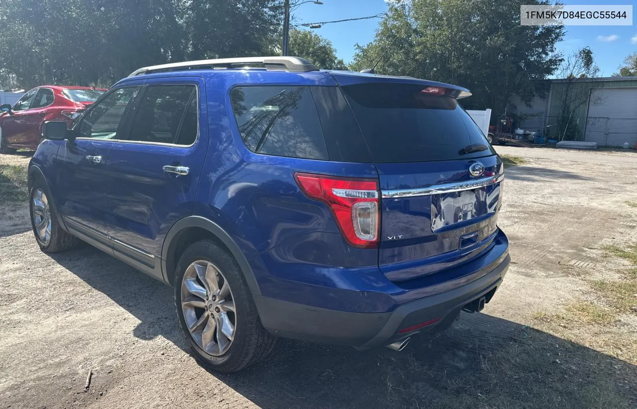 2014 Ford Explorer Xlt VIN: 1FM5K7D84EGC55544 Lot: 80692164