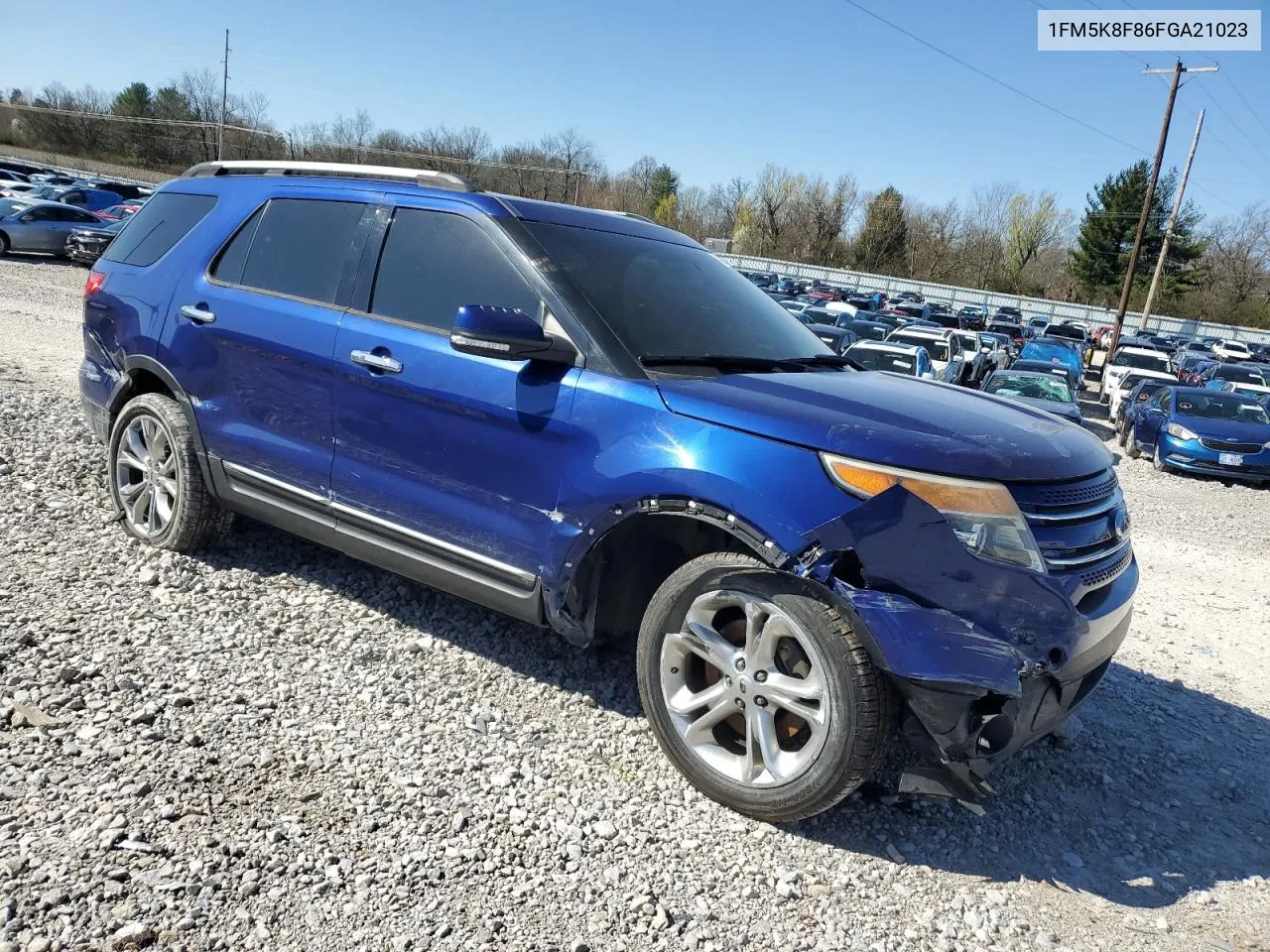 2015 Ford Explorer Limited VIN: 1FM5K8F86FGA21023 Lot: 46295844