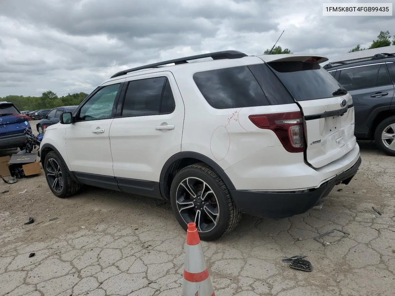 2015 Ford Explorer Sport VIN: 1FM5K8GT4FGB99435 Lot: 56419854