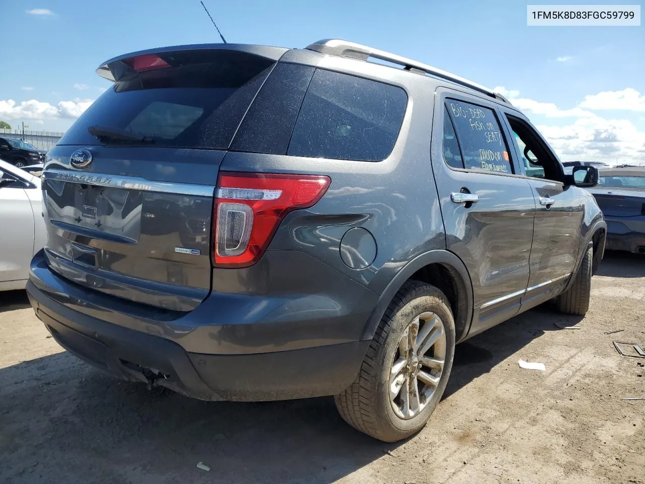 1FM5K8D83FGC59799 2015 Ford Explorer Xlt