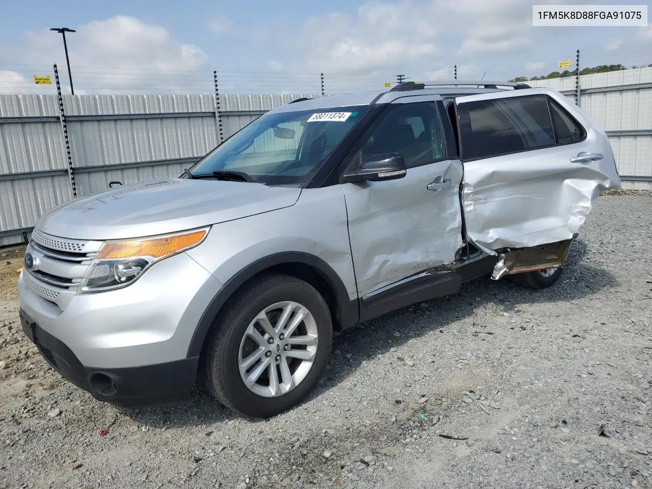 1FM5K8D88FGA91075 2015 Ford Explorer Xlt